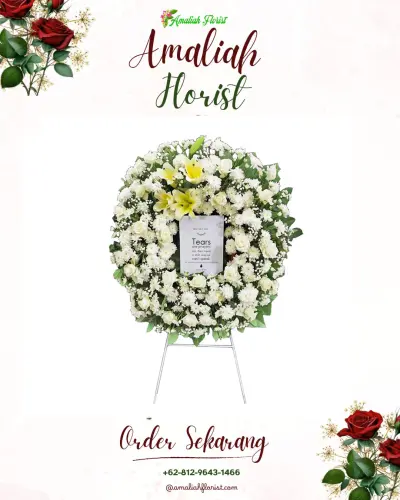 Krans Bunga Duka Cita di Kesadikan